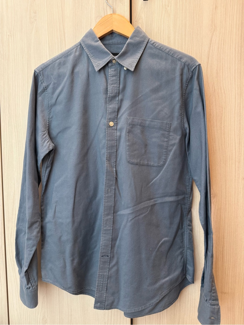 Club Monaco Slate Blue Long-Sleeve Button-Down Shirt